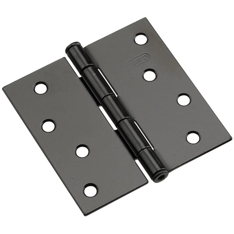 Full Mortise Butt Hinge - Size:4" - Finish:Black - Corner Type:Square Corner